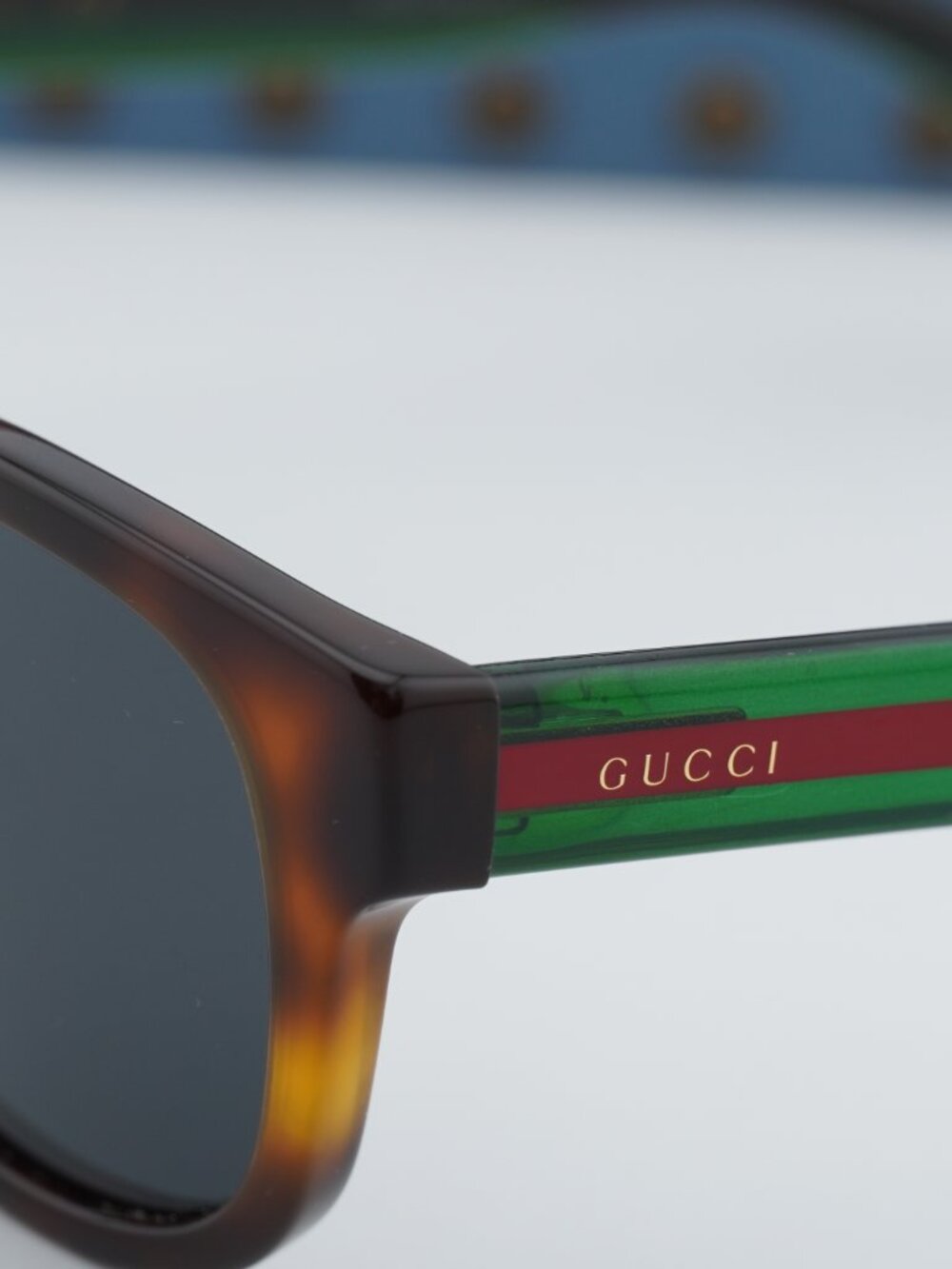 Gucci GG0003S 003 Men Square Sunglasses - Havana / Green / Grey - Picture 9 of 12